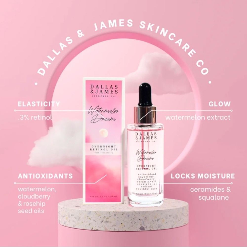 Dallas & James Watermelon Dream Overnight Retinol oil Serum Sealed NIB